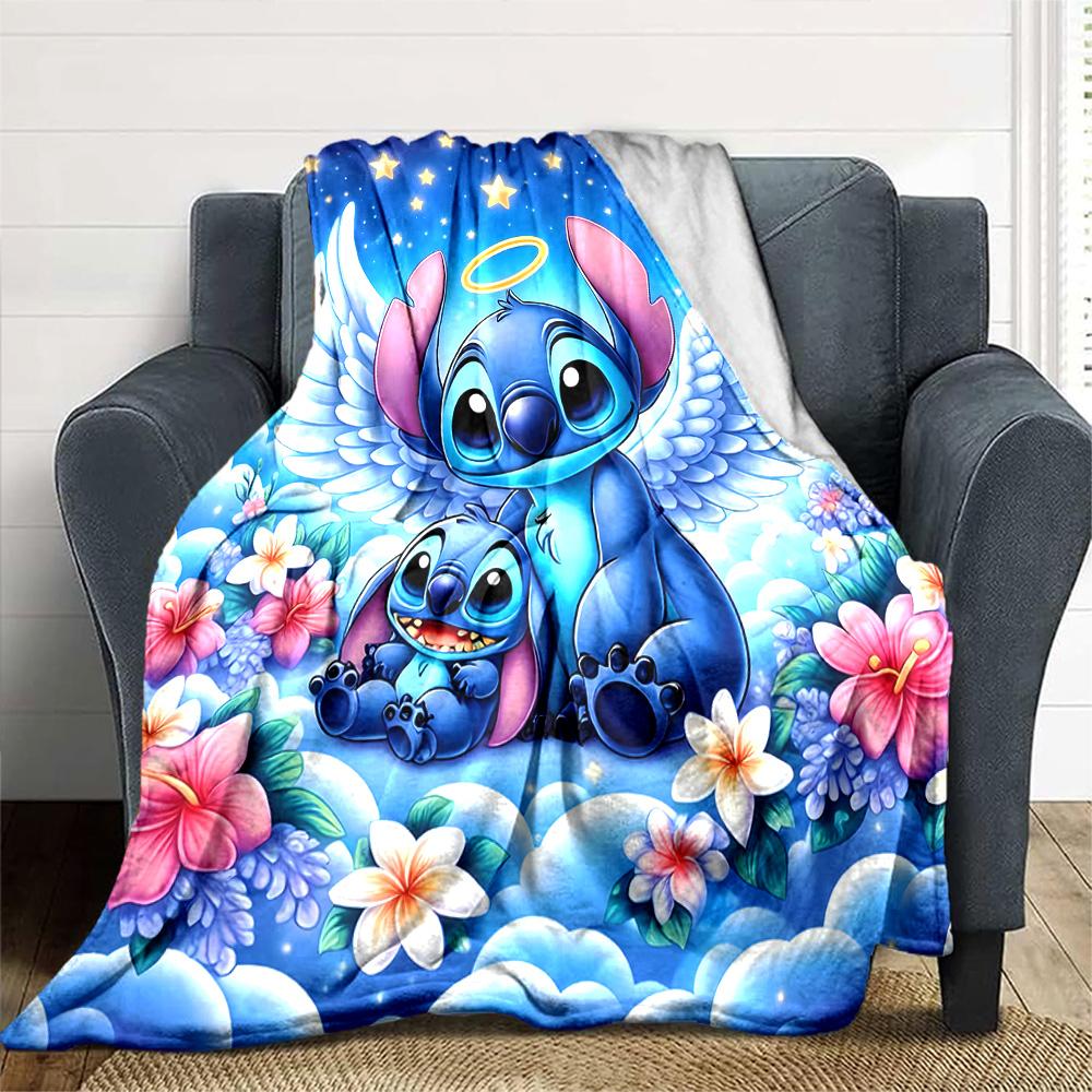 1pc S-Stitch16 Blanket, Gift, for Men and Women, Soft Blanket, Good for Sofa Bed Couch Travel, Lightweight Flannel Blanket