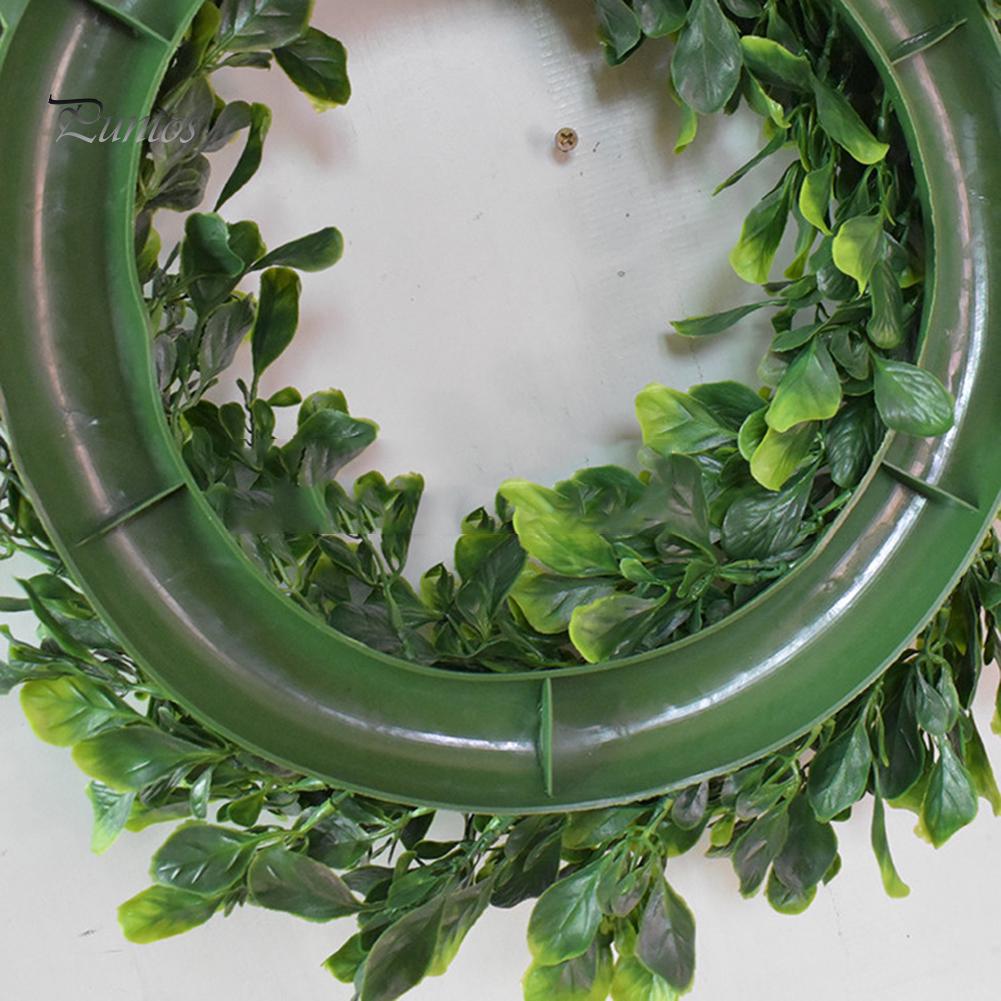 42cm Artificial Green Leaves Wreath Garland Showcase Front Door Wall Decoration
