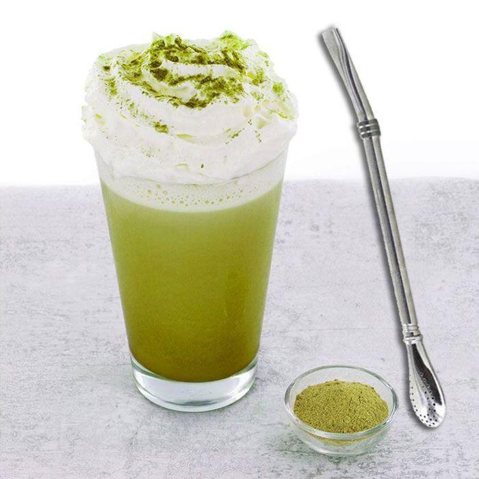 Organic Matcha Sweetness Preparation + Stainless Steel Straw with Filter