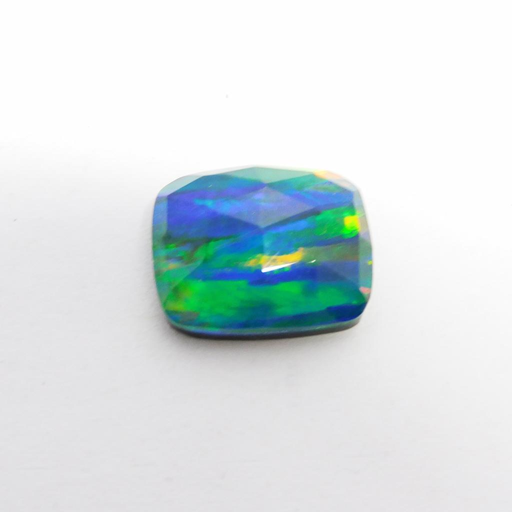 Lab-Created Opal Loose Gemstone Cushion Cut 6.35 ct Multi Color Doublet for Jewelry Making Projects