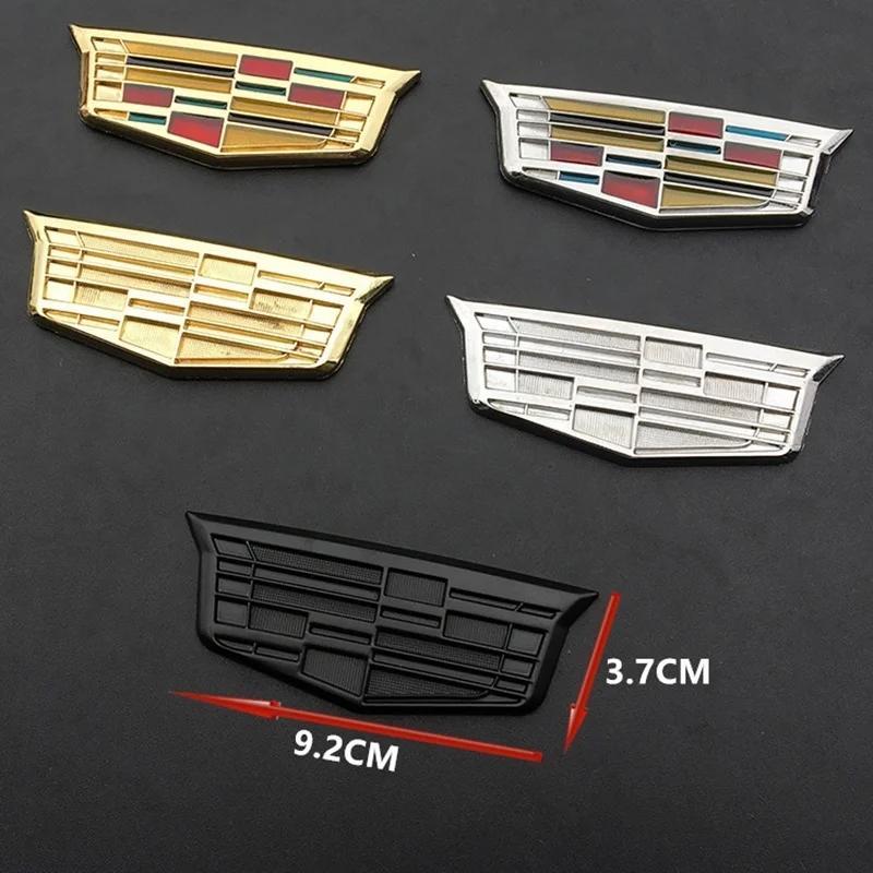 3D Metal Car Emblem Fender Side Rear Trunk Badge Sticker for Cadillac Escalade DTS SRX XT5 XTS ATS BLS CT4 CT5 CT6 CTS SLR SLS