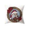 Christmas Theme Cute Christmas Elk Print Pattern Cushion Cover Home Living Room Sofa Decoration Polyester Pillow Pillow Cover
