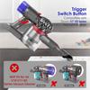 Trigger Switch Button Replacement Parts for Dyson V7 V8 SV11 SV11 Vacuum Cleaner, Red Power Switch Button Repair Parts