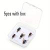 5/10pcs Artificial Insect Fishing Bait Fast Sinking Brass Bead Head Scud Fly Worm Trout Fishing Lure for Anglers