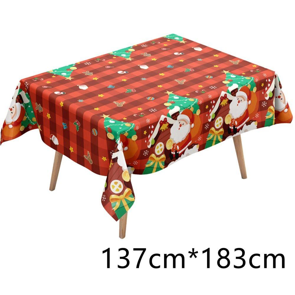 Disposable Christmas Tablecloth Bronzing Table Cover Disposable Tablecloths  New Year Party