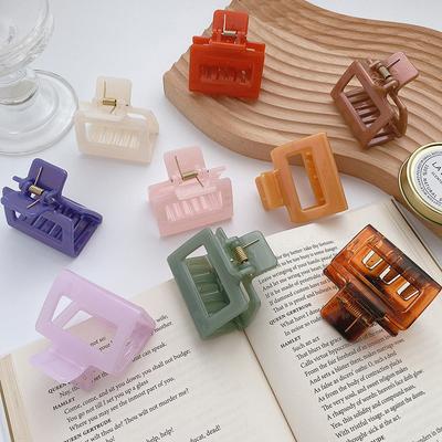 Small Acrylic Hairpin Square Hair Clip For Women Girl's Back Of Head Tie Hair Hair Clamp Korean Style Hairpins Fashion Hai
