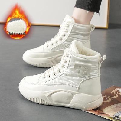 2023 Damen Vielseitige High-Top Schneestiefel mit Samtfutter