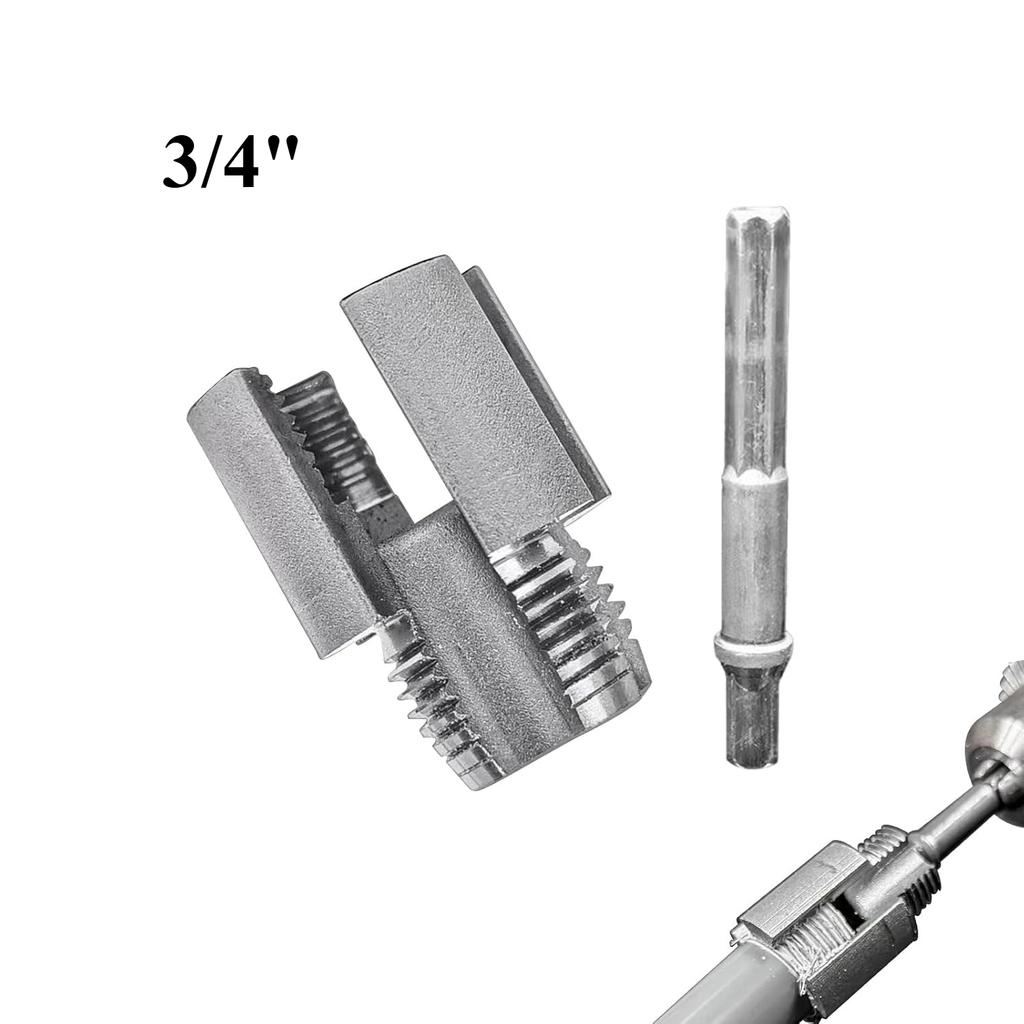 Unealtă de Tăiat Filete pentru Țevi Unealtă Integrată de Filetat Țevi Interne Externe Compatibilă cu Mașină de Găurit Electrică Kit Filetator Țevi PVC