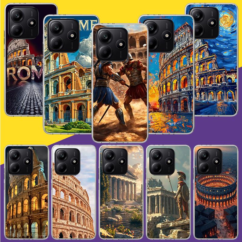 Roman Colosseum Phone Case For Xiaomi Redmi Note 15 14 13 12S 12 Pro Plus 11S 11E 11 11T 10S 10 Art Soft Pattern Cover Redmi Not