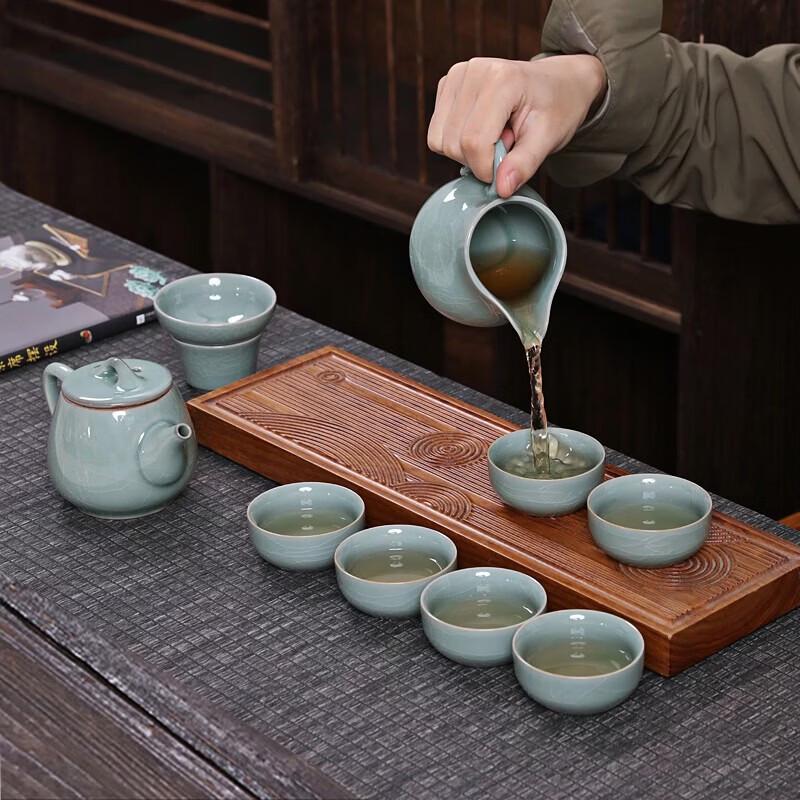 Bafangli Stainless Steel 10-Piece Chinese Tea Set