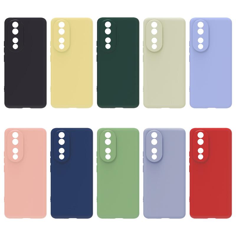 Applicable to honor X5C imitation liquid silicone mobile phone case Honor Magic8 solid color silicone inner flocking protective case