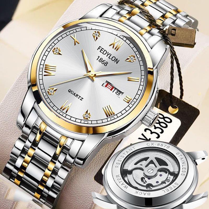 Fatiron Domestic Fashion Business Watch Men's Fully Automatic Non-Mechanical Watch English Calendar Luminous Quartz Watch