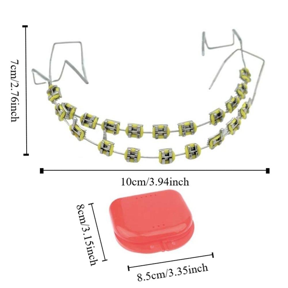 With Metal Wires Orthodontic Ligature Ties Colorful Metal Bracket Temporary Tooth Decoration Teeth