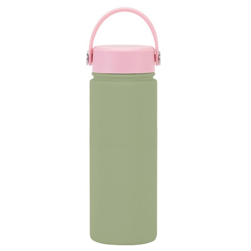 550ml Stainless Steel Vacuum Insulated Travel Mug With Wide Mouth Carry Strap - Outdoor Sports Water Bottle Gym Hiking