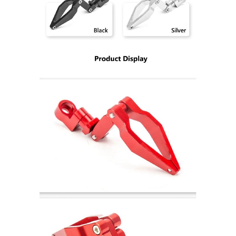 Universal Motorcycle Brake Cable Clamp Zinc Alloy Folding Shock Absorber Buckle Anti-Shake Electric Scooter Clip