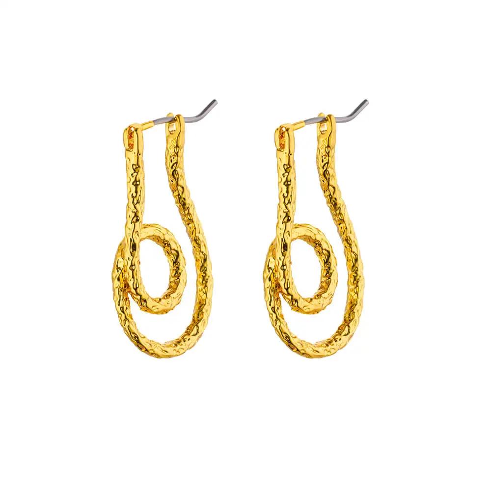 Stainless Steel Hoop Earrings for Women Men Gold Color Stainless Steel Earrings 2025 Trend  Piercing Earring Jewelry