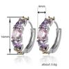 Cao Shi Elegant Multicolor Zircon Spliced Earrings for Trendy Women