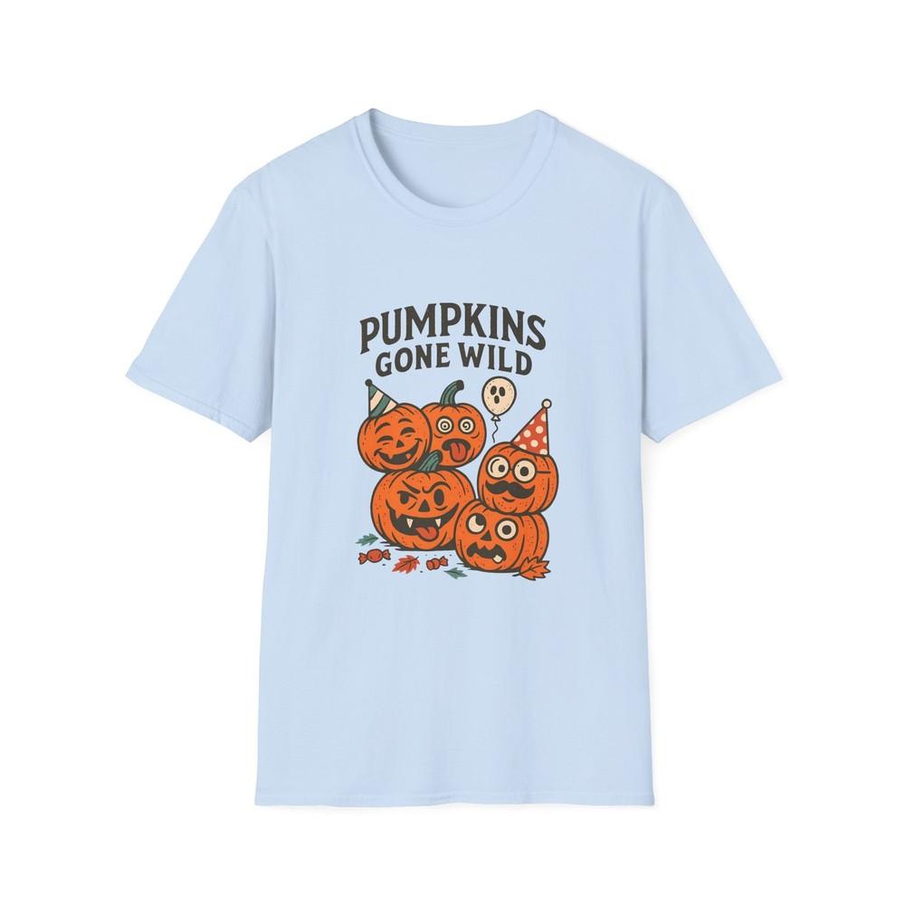 

Unisex Softstyle T-Shirt Eccentric Pumpkins Funny Fall Retro Halloween 4XL