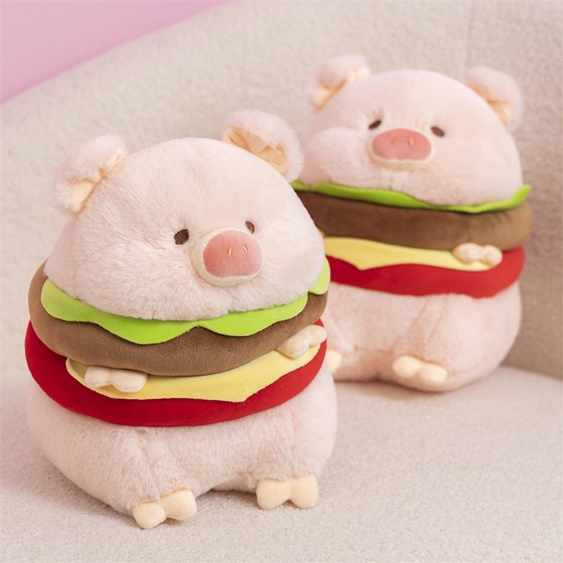 New Burger Pig Doll Creative Plush Toy Pig Cute Doll