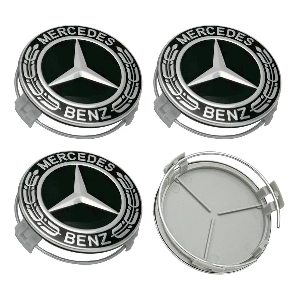 

Автомобильная наклейка для Mercedes Benz 4 шт. 75 мм Черные Колесные колпачки ступицы в стиле автомобиля для Mercedes Benz W211 W203 W204 W210 W21