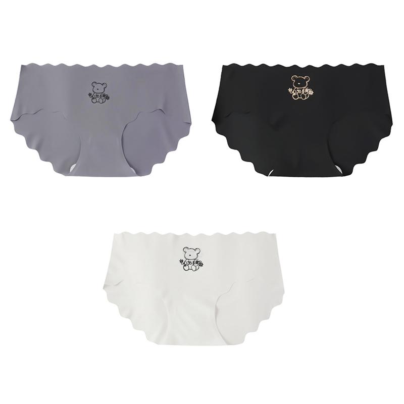 

3 шт. Женские однотонные трусики бесшовные сексуальные трусы женские однотонные удобные трусы Ice Silk невидимые трусы женское нижнее белье XL