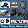 Black Bathroom Shower Faucet Brass Mixer Tap Hot Cold Bathroom Accessories Mixer Mixing Valve Bathtub Shower Faucets Set