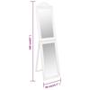 Floor Mirror White 40x160 cm