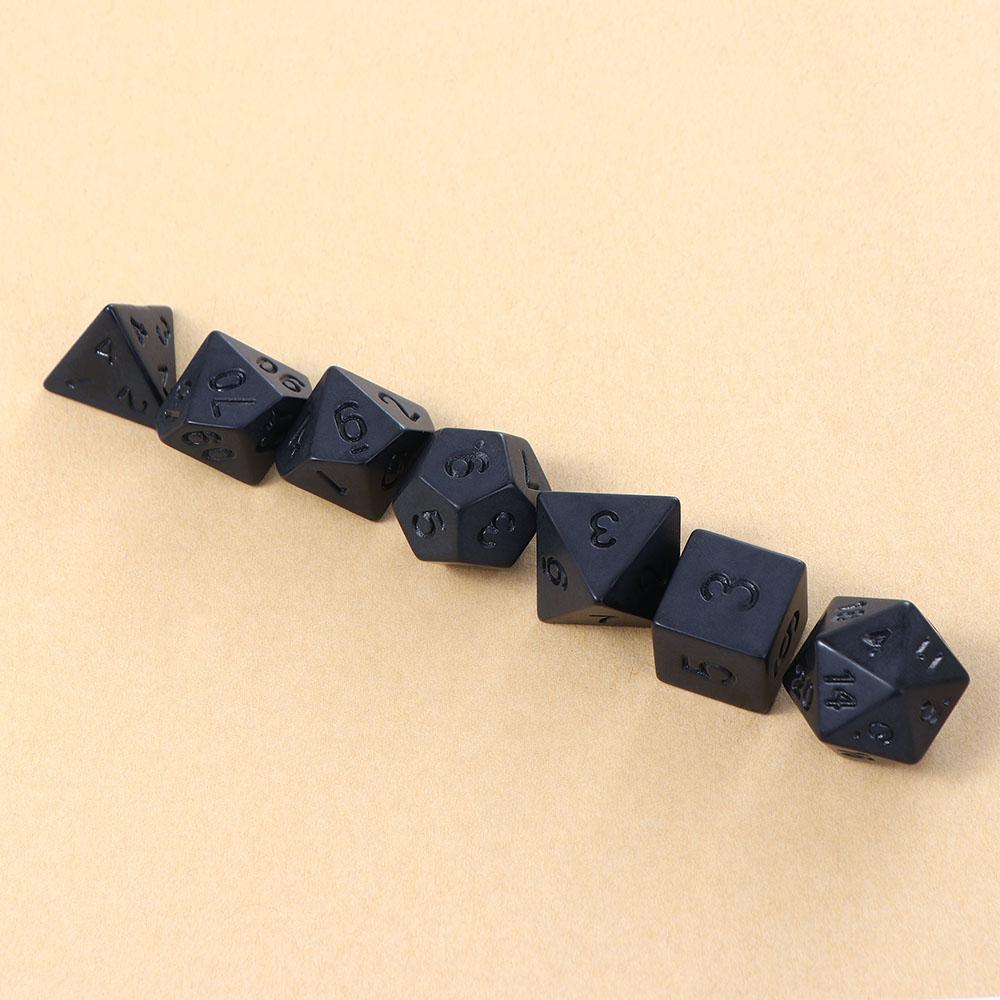 Toys Personality Family Game Black RPG Dice Set Number Dices Kit Polyhedral Dice Educational Toy