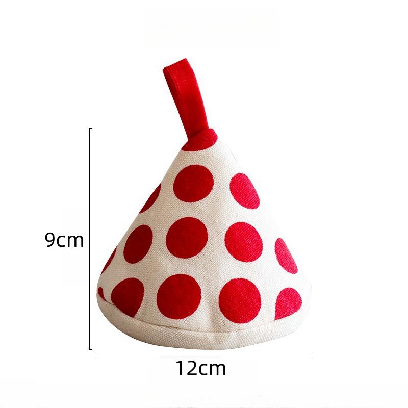 Triangle Pot Handle Cap Non-slip Heat Insulation Glove High Temperature Resistance Cotton Oven Gloves Portable Kitchen Gadget