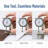 0-20mm Range Thickness Gauge Flat Head Design Flat Head Thickness Gauge  For Leather Measurement