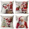 Christmas Linen Pillow Festive Ins Style Home Bedside Sofa Cushion Cushion Cover Bed Backrest