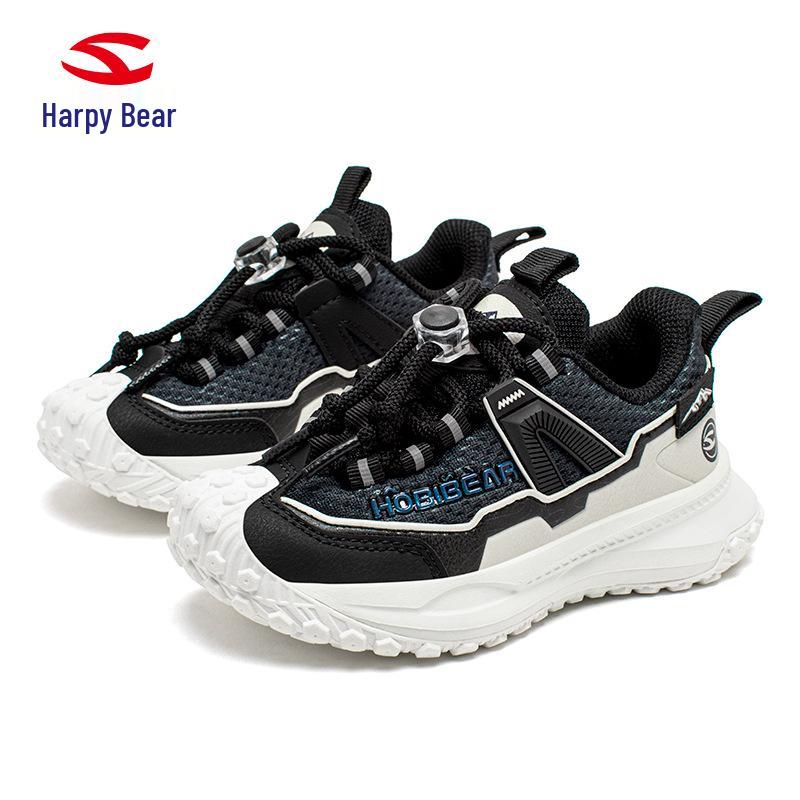

Hapi Bear Children s Double Mesh Casual Shoes with Tire Sole for Boys and Girls - Spring and Autumn Season 33 чёрный