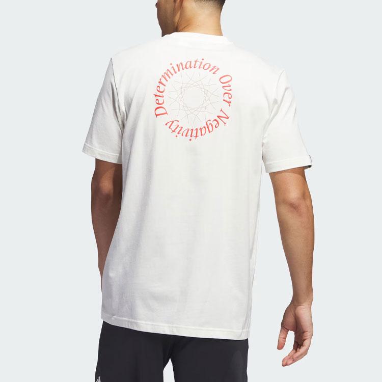 Adidas Donovan Mitchell Graphic Tee American Retro Sports Short Sleeve Men Tops Han-Jade-White II7786