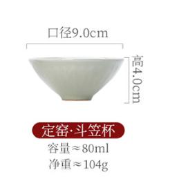 Premium Elegant Vintage Ru Kiln Reactive Glaze Ceramic Tea Cup Master Tasting Bowl Gift Box Set for Home Office Corporate Events