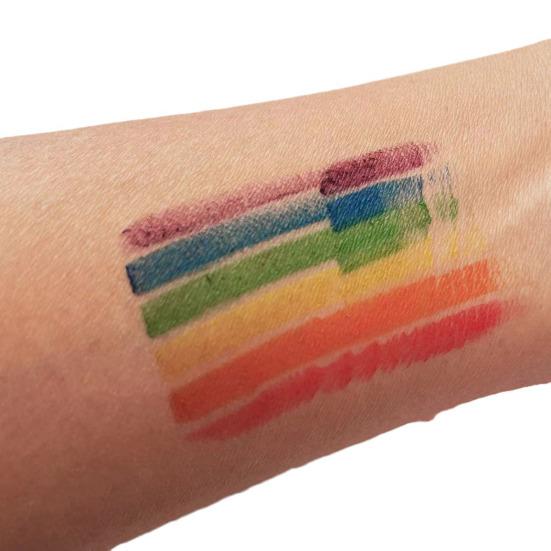 Face Body Paint Brush Compact Design Portable High Pigment Painting Palette Non-Fading Rainbow Crayon Party Supplies