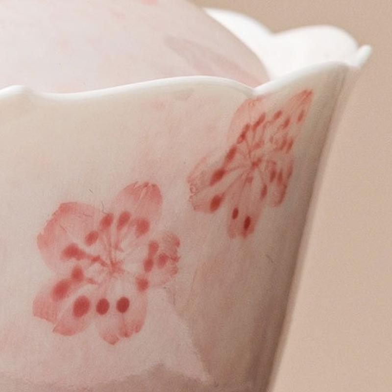 Hand-painted Cherry Blossom Tureen Pink Ladies Gaiwan Chinese Kung Fu Teaware Set Tea Brewer Bowls Teacup Drinkware Tea Ceremony