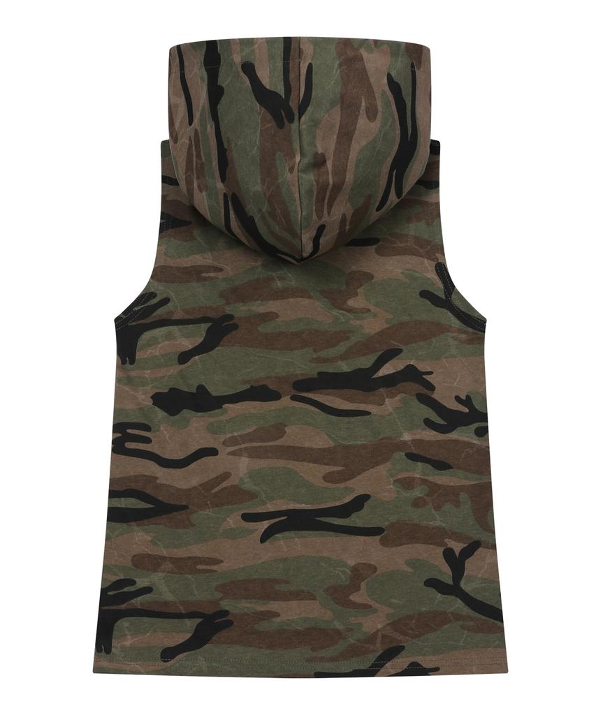 Mucent Kellen Metal Logo Camo Hooded Sleeveless (2 Colors)