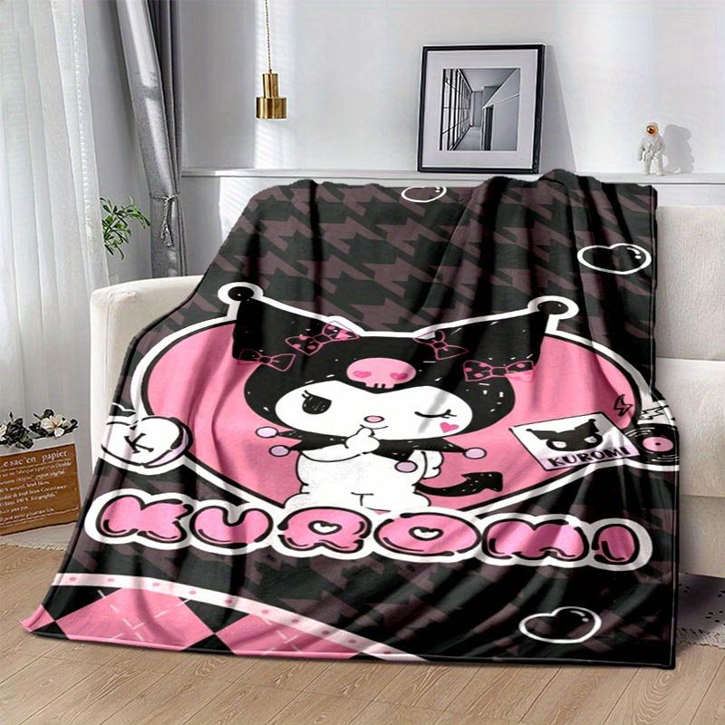 1pc. Cute Kuromi Cat Print Blanket - Perfect for Home, Office, Outdoor Use, Gift Idea, Suitable for Al
