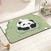 Cute Panda Door Mat, Cartoon Animal Welcome Rug, Non-Slip Entrance Floor Mat, Cozy Home Decor for Living Room