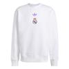 Adidas Originals Real Madrid Lfstlr Crew Sweatshirt Comfortable Skin-Friendly Round Neck Sweatshirt Men Sweatshirt White KC7789