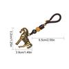 Yousheng Keychain Pendant Brass Horse Charm Car Key Chain with Hand-Braided Cord Beadwork Immediate Success Bag Charm Car Ornament
