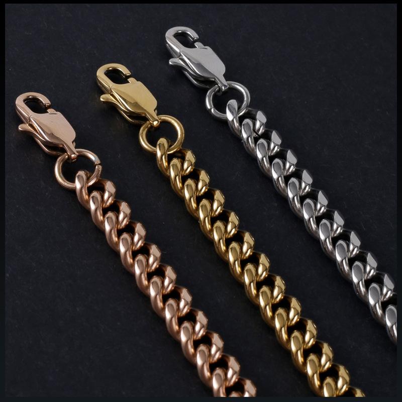 Titanium Steel Cuban Chain Bracelet Stainless Steel Cuban Chain Bracelet Is Not Easy To Fade Titanium Steel Bracelet