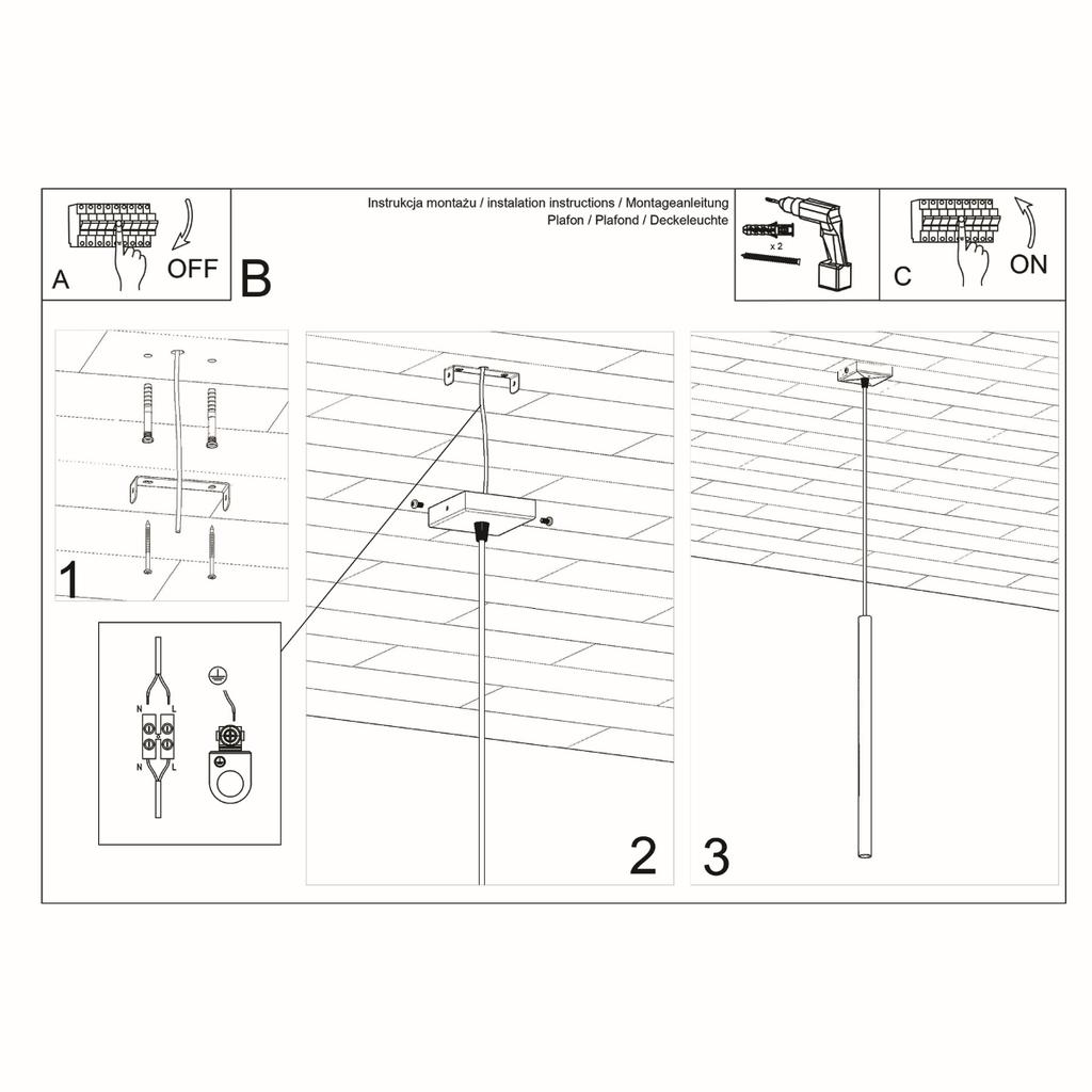 Lampa Wisząca Pastelo 1 G9 Biały Sollux Sl.0465