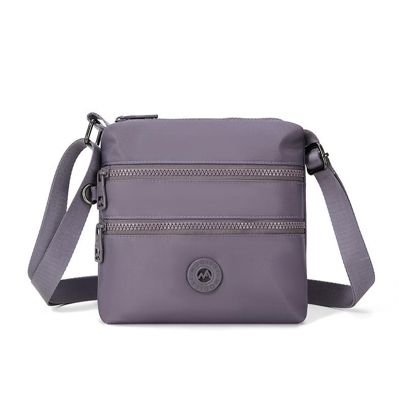 Solid Color Small Square Bag Women's Outdoor Waterproof Nylon Shoulder Crossbody Bag