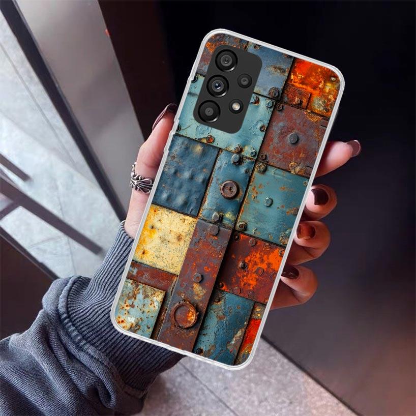 Vintage Industrial Style Rusty Pattern Phone Case For Samsung Galaxy A12 A52S A42 A32 A22 A51 A50 Note 20 Ultra 10 S10 Plus A71