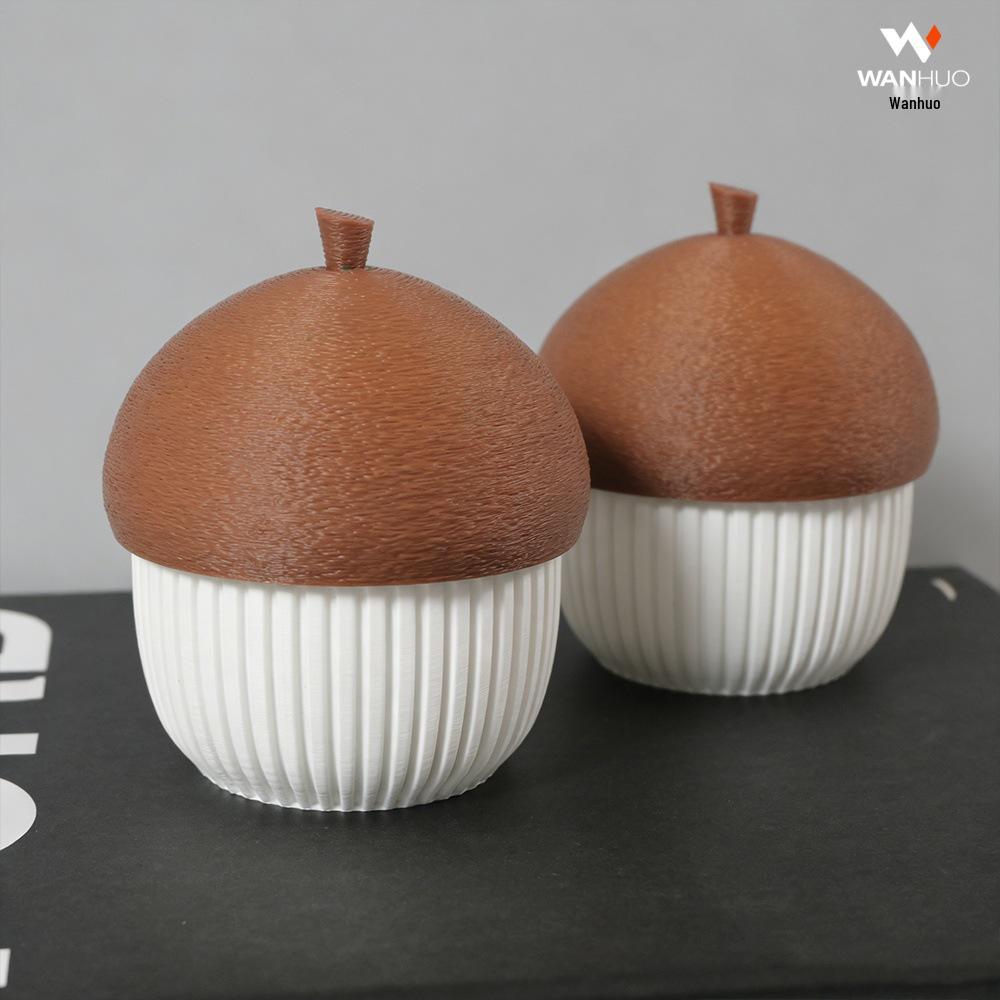 3D Printed Acorn Storage Box for Small Items and Home Decor
