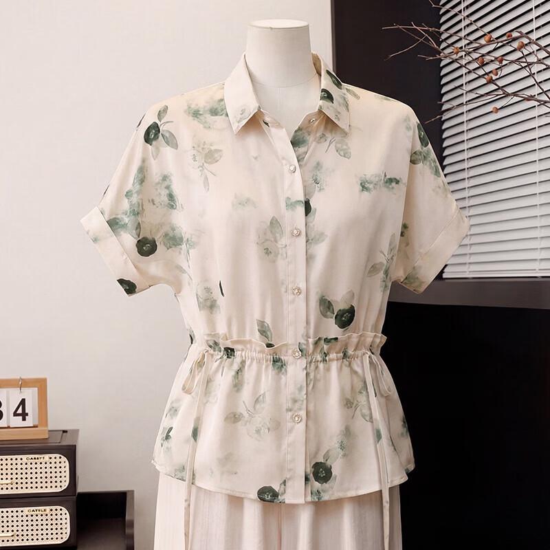 Elegant Summer Chiffon Short Sleeve Top for Mature Women