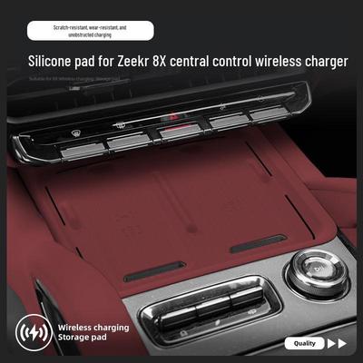 26-Model Compatible Zeekr 8X Wireless Charger Anti-slip Silicone Mat for Car Console Protection