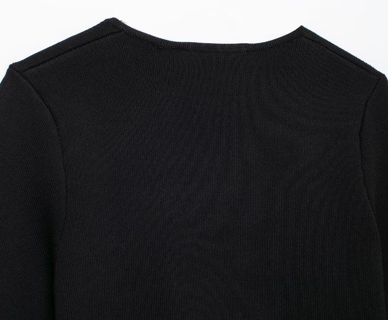 Asymmetrical Button Knit Cardigan: Trendy European and American Women's Fashion.