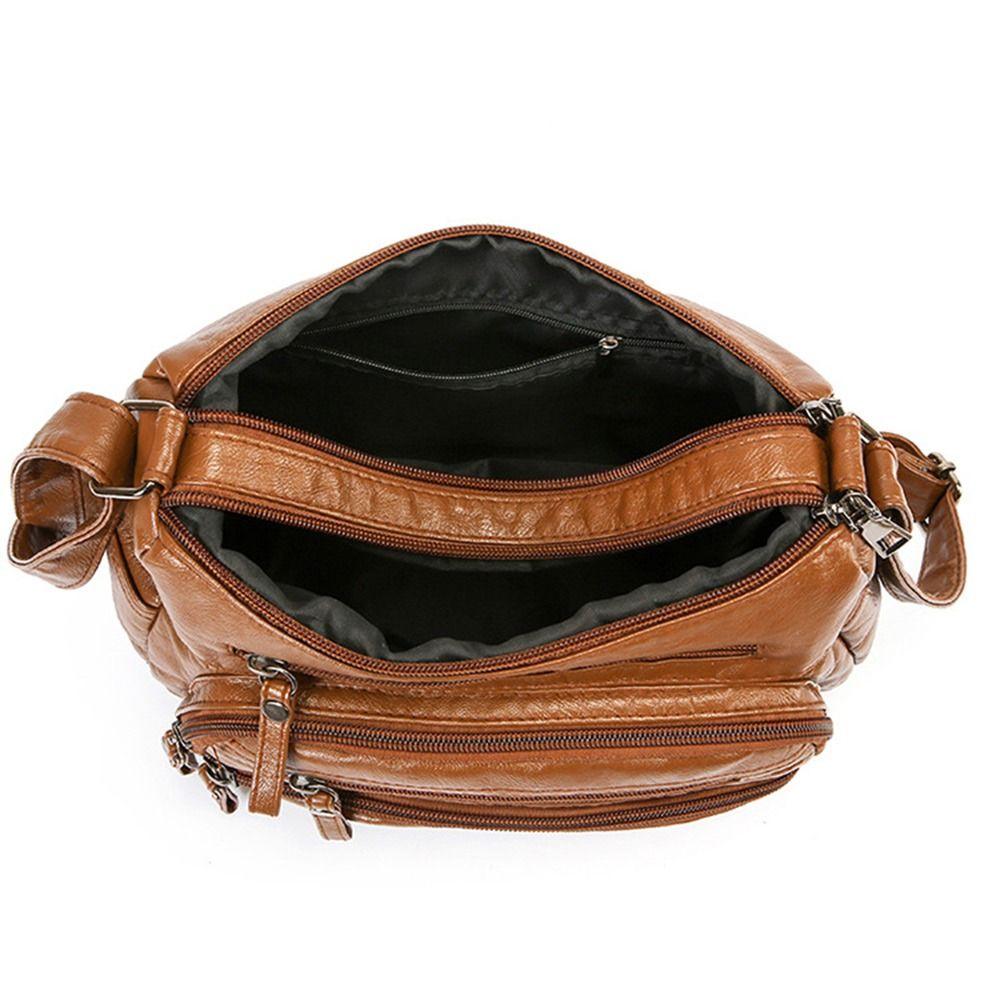 New Soft Leather Women's Bags Multi-Layer Pockets Crossbody Shoulder Bags Classic Luxury Handbags Ladies and Girls